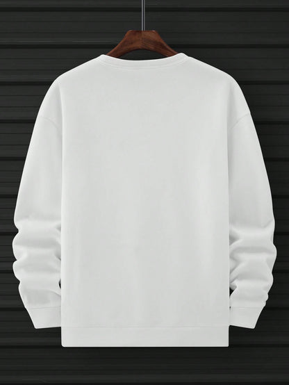 Manfinity Homme Men'S Loose Fit Letter Print Long Sleeve Vintage Going Out Sweatshirt, Friends